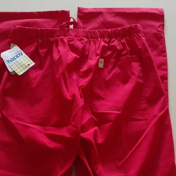 Code Happy Medical Scrub Pants RED XST - Picture 4 of 4